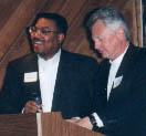 Joe Rogers meets with Linn Armstrong.