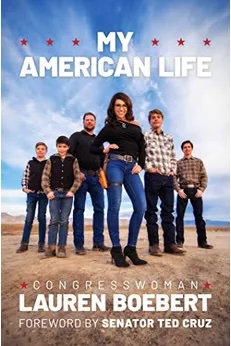 The cover of Lauren Boebert's book, My American Life, showing her apparently happy family.