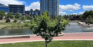 The Platte River in Denver.