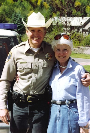 Sheriff Bill Masters in uniform, with his mom, in 1992. d