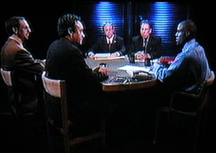 On the set with Reggie Rivers.
