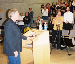 Bill Masters speaking at the University of Colorado, Boulder.