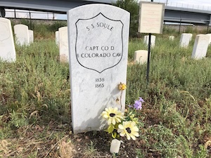 The tombstone of Silas Soule.